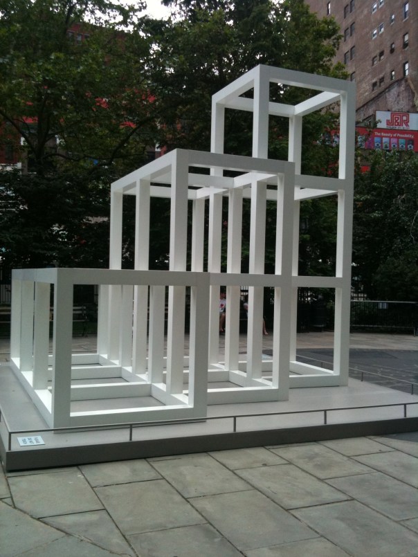 Solomon "Sol" LeWitt (September 9, 1928 – April 8, 2007) was an American artist linked to various movements, including Conceptual art and Minimalism.[1] LeWitt came to fame in the late 1960s with his wall drawings and "structures" (a term he preferred instead of "sculptures") but was prolific in a wide range of media including drawing, printmaking, photography, and painting. He has been the subject of hundreds of solo exhibitions in museums and galleries around the world since 1965.