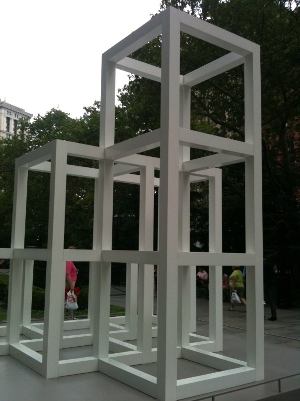 Solomon "Sol" LeWitt (September 9, 1928 – April 8, 2007) was an American artist linked to various movements, including Conceptual art and Minimalism.[1] LeWitt came to fame in the late 1960s with his wall drawings and "structures" (a term he preferred instead of "sculptures") but was prolific in a wide range of media including drawing, printmaking, photography, and painting. He has been the subject of hundreds of solo exhibitions in museums and galleries around the world since 1965.