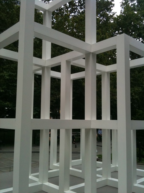 Solomon "Sol" LeWitt (September 9, 1928 – April 8, 2007) was an American artist linked to various movements, including Conceptual art and Minimalism.[1] LeWitt came to fame in the late 1960s with his wall drawings and "structures" (a term he preferred instead of "sculptures") but was prolific in a wide range of media including drawing, printmaking, photography, and painting. He has been the subject of hundreds of solo exhibitions in museums and galleries around the world since 1965.