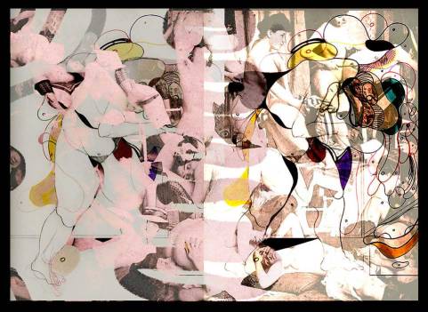 Title: Metaphor1-- Medium: Xerox Transfer Digital Monoprint on Canvas Paper, 18x24'-- By DSC-2015